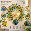 Funky Decors 3D Peacock Feather Open Wall Clock