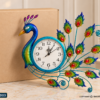 Peacock Wall Clock for Living Room Home Decor